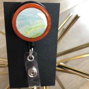 Retractable Nametag Badge Holder Lanyard Handmade